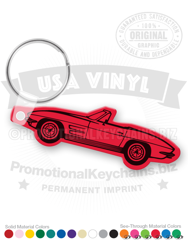 1960s Corvette Stingray Convertible Vinyl Keychain