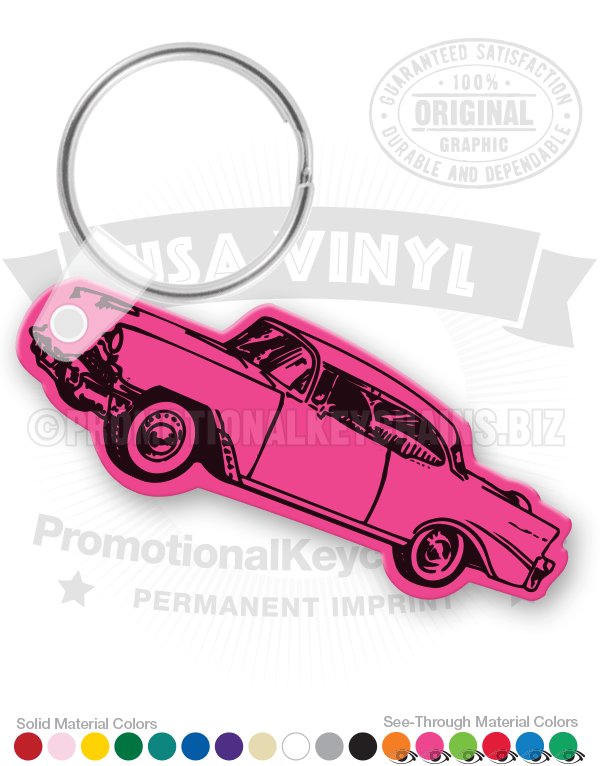 56 Chevy Car Vinyl Keychain