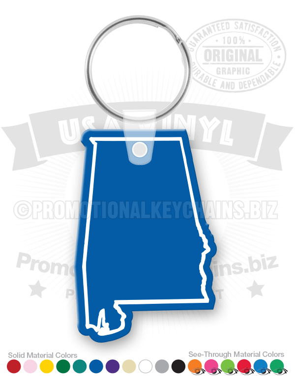 Alabama State Vinyl Keychain