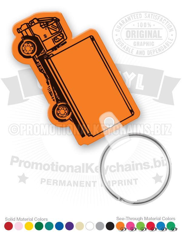 Cab-Over Box Truck Vinyl Keychain