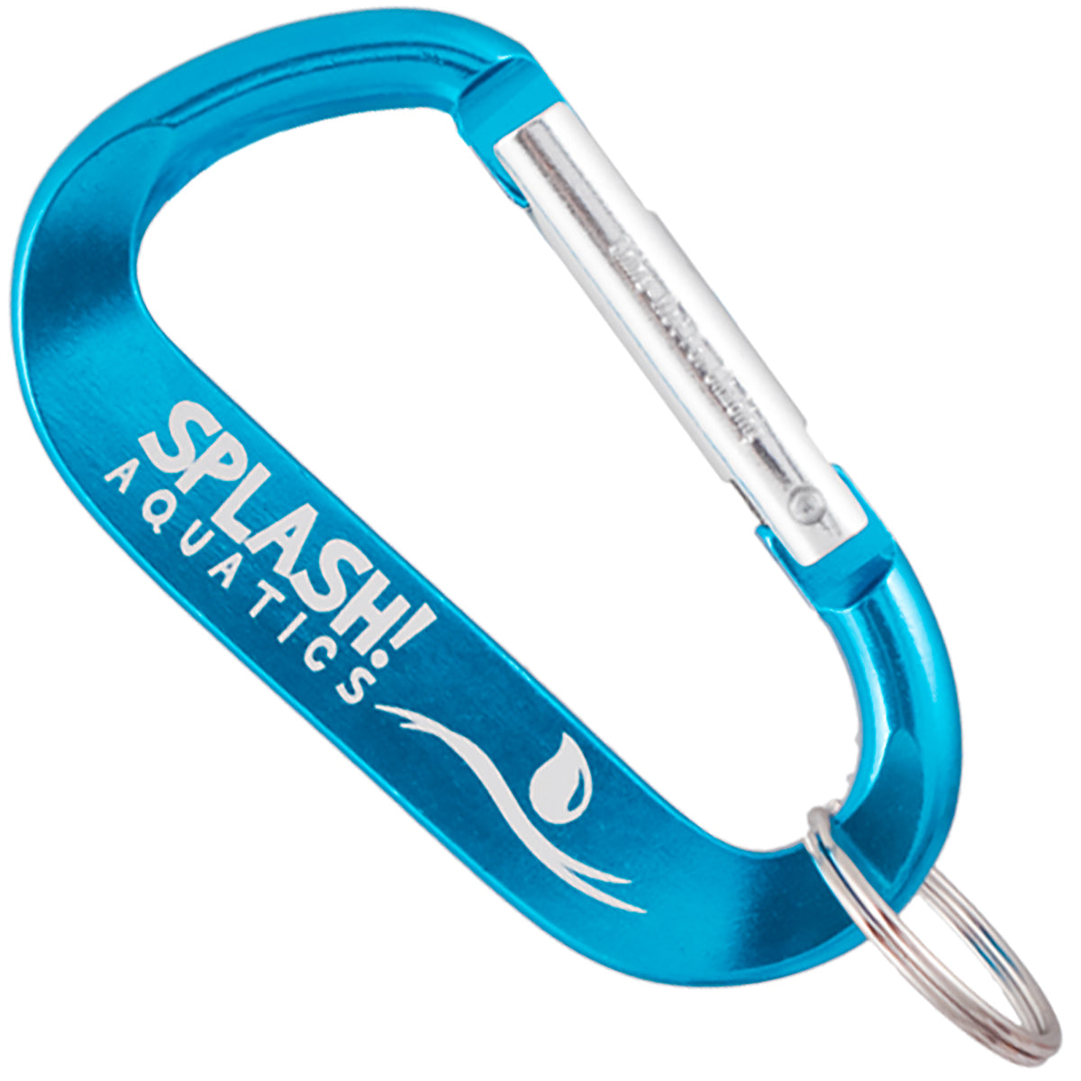 Brilliant blue colored XTREME carabiner with a customized engraving