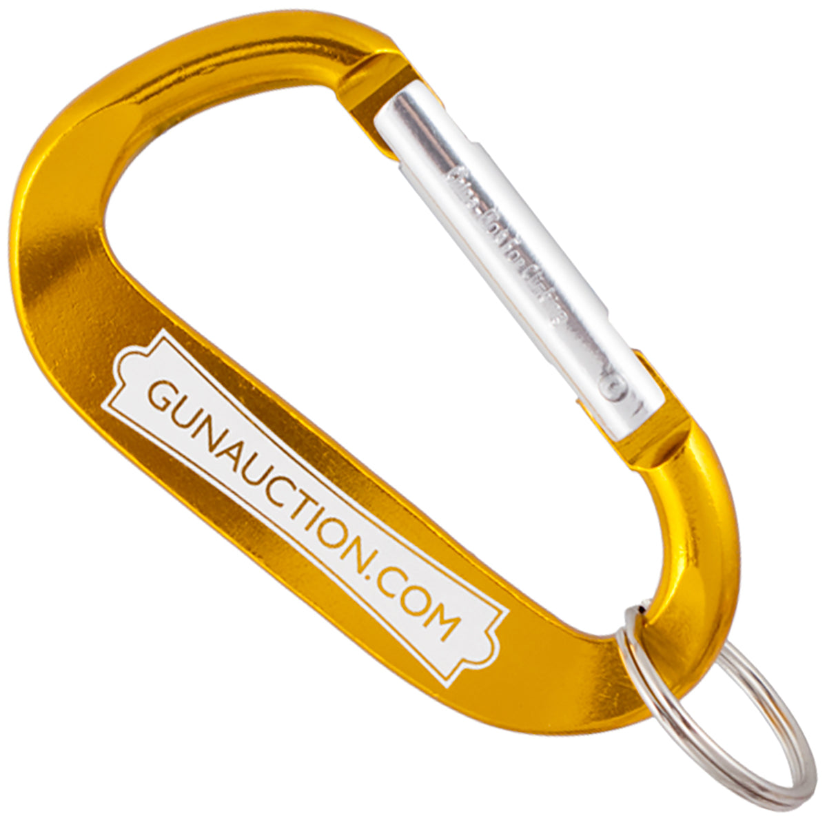 Gold colored XTREME carabiner with a customized engraving