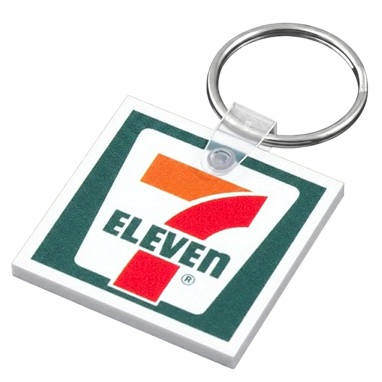 Square keychain with a custom full color imprint