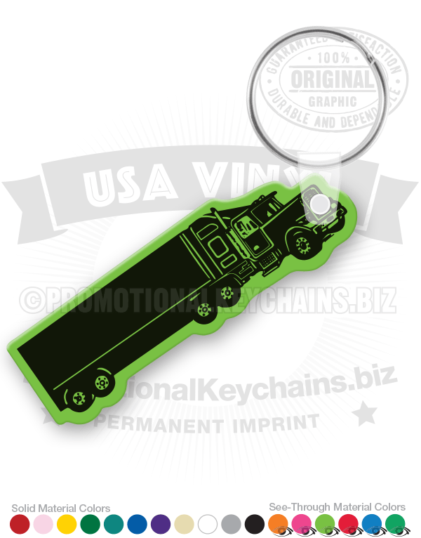 Long-Haul Semi Truck Vinyl Keychain