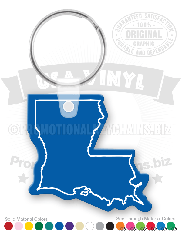 Louisiana State Vinyl Keychain
