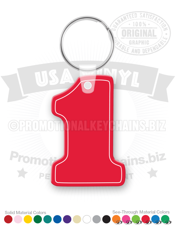 Number One Vinyl Keychain