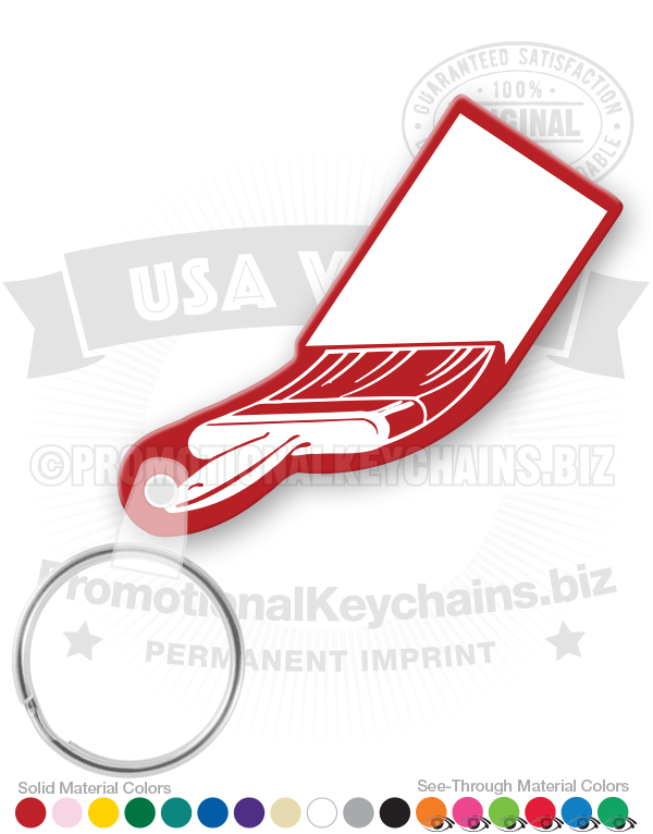Paint Brush Vinyl Keychain