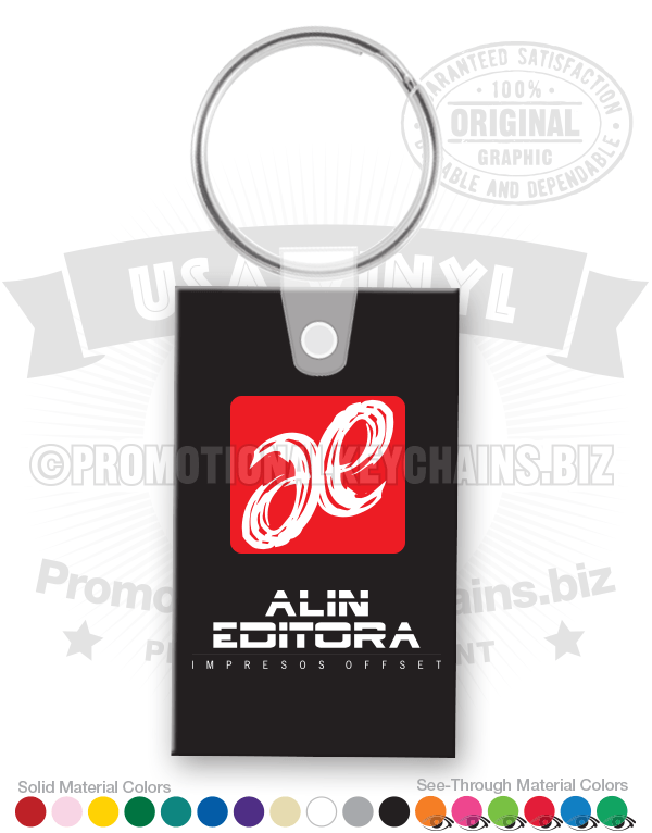 Rectangle Vinyl Keychain