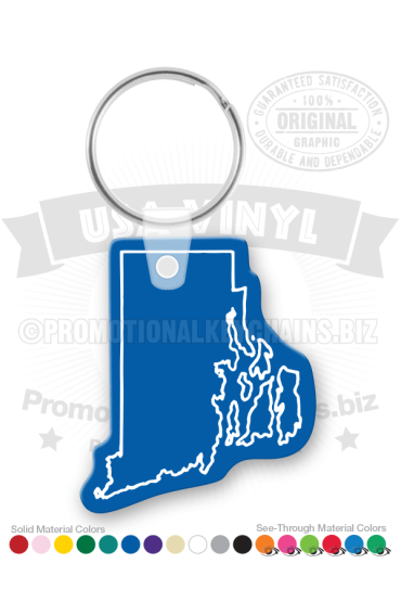 Rhode Island State Vinyl Keychain