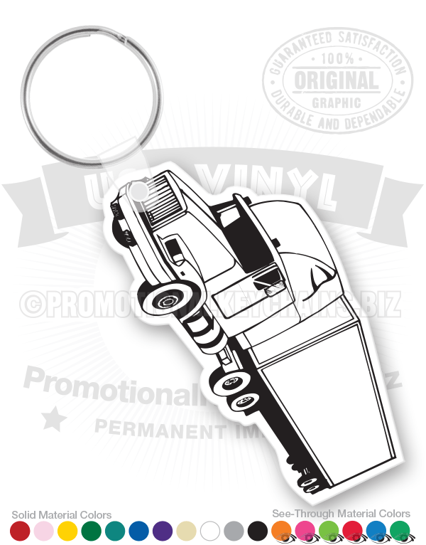 Semi Truck (3/4 View) Vinyl Keychain