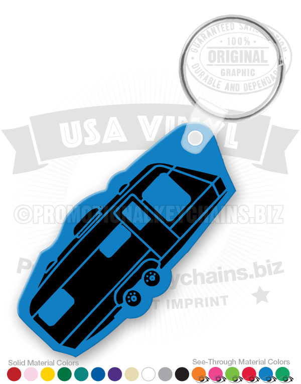 Vintage 1991 Travel Trailer RV Vinyl Keychain PK6613