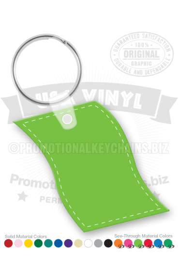 Waving Banner Vinyl Keychain