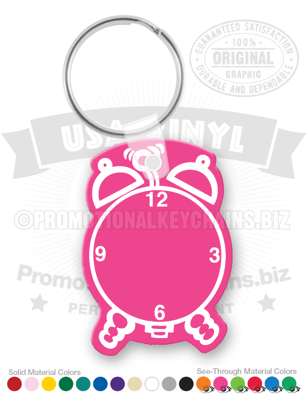 Alarm Clock Vinyl Keychain