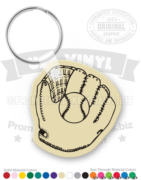 Baseball Mitt Vinyl Keychain PK5408
