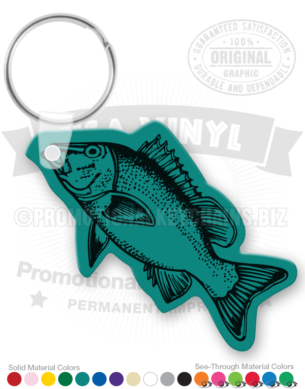 Bass Fish Vinyl Keychain