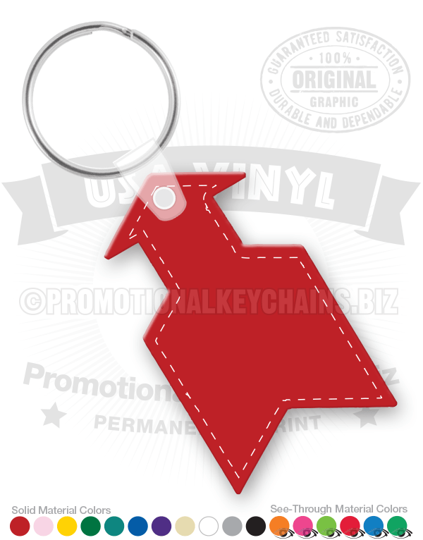 Block Arrow Vinyl Keychain
