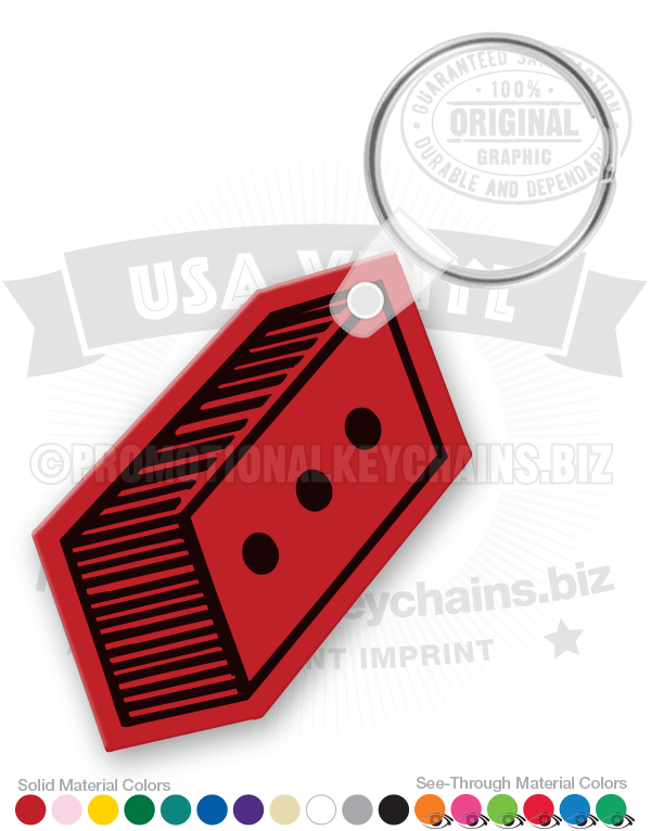 Brick Vinyl Keychain