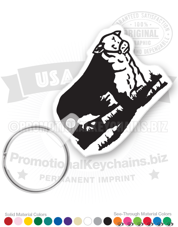 Farm Bull Vinyl Keychain