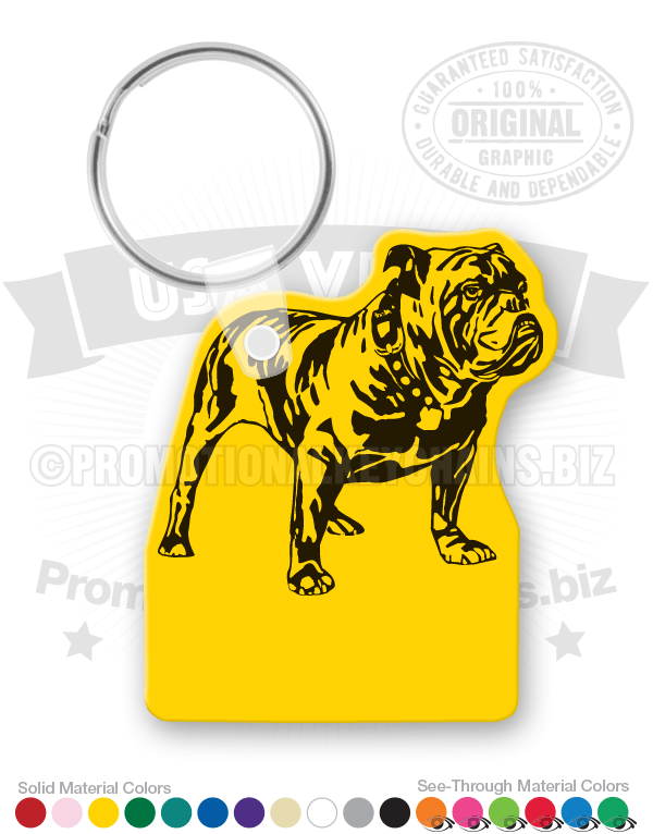 Bulldog Vinyl Keychain