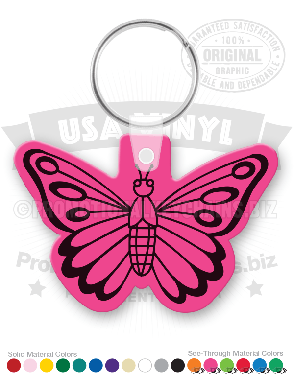 Butterfly Vinyl Keychain