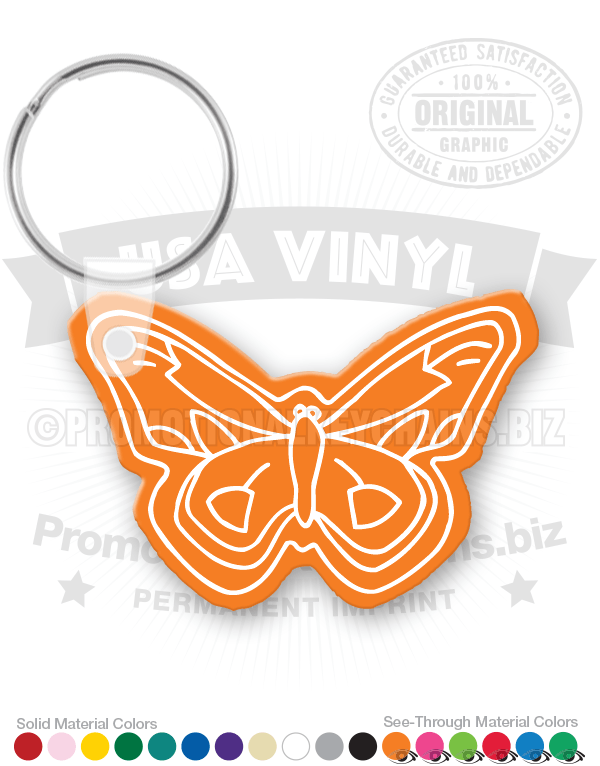 Butterfly Vinyl Keychain