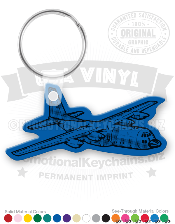 C130 Cargo Plane Vinyl Keychain
