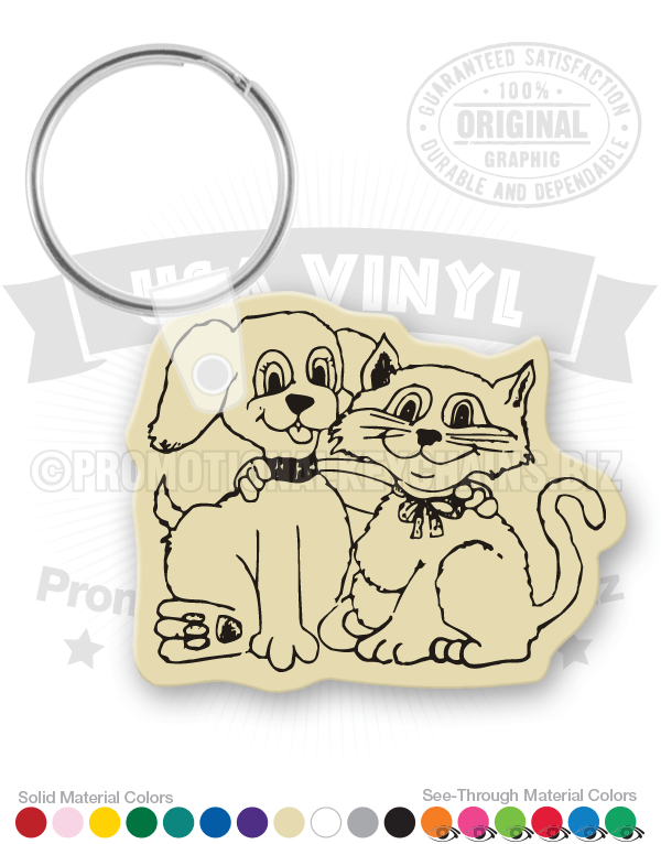 Cat and Dog Vinyl Keychain PK5338