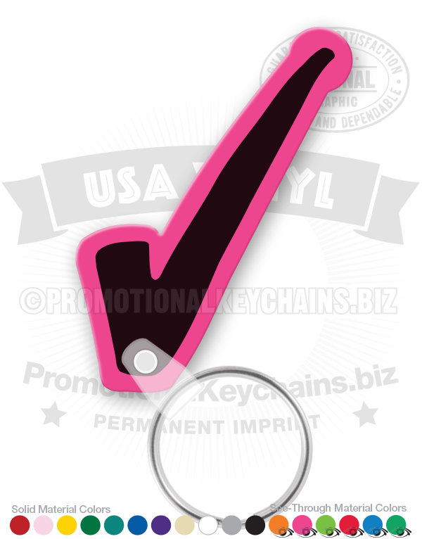 Check Mark Vinyl Keychain