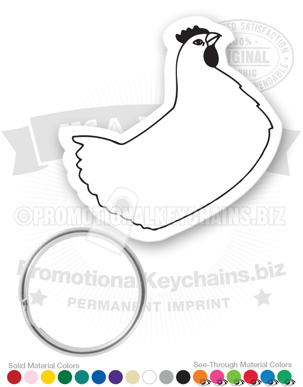Chicken Vinyl Keychain