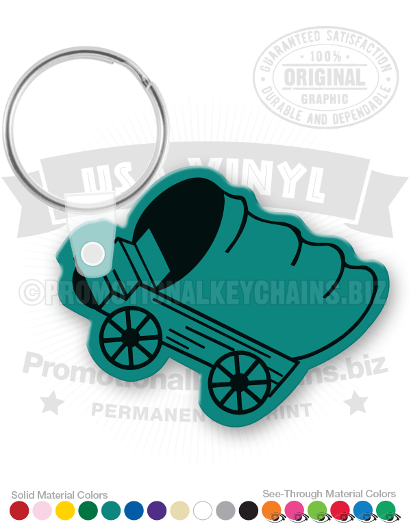 Covered Wagon Vinyl Keychain