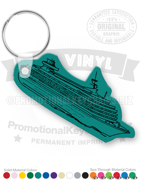 Cruise Ship Vinyl Keychain