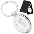 Custom engraved elegant oval keychain