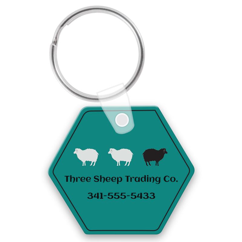 Hexagon Vinyl Keychain PK1012C1