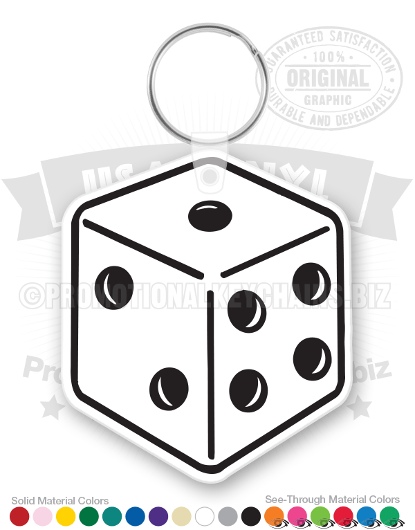 Dice Vinyl Keychain
