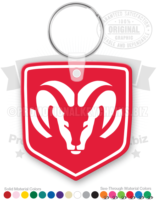 Dodge Shield Vinyl Keychain