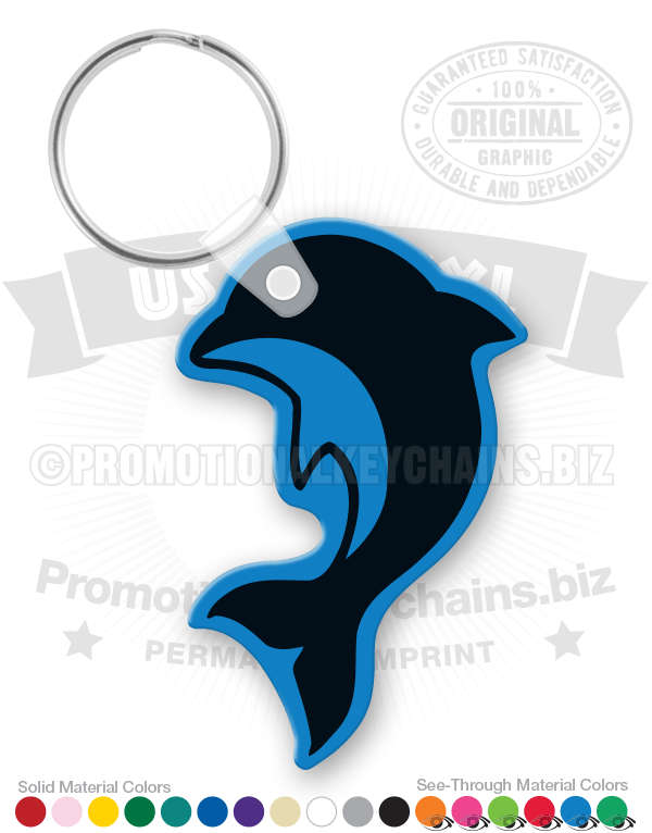 Dolphin Vinyl Keychain