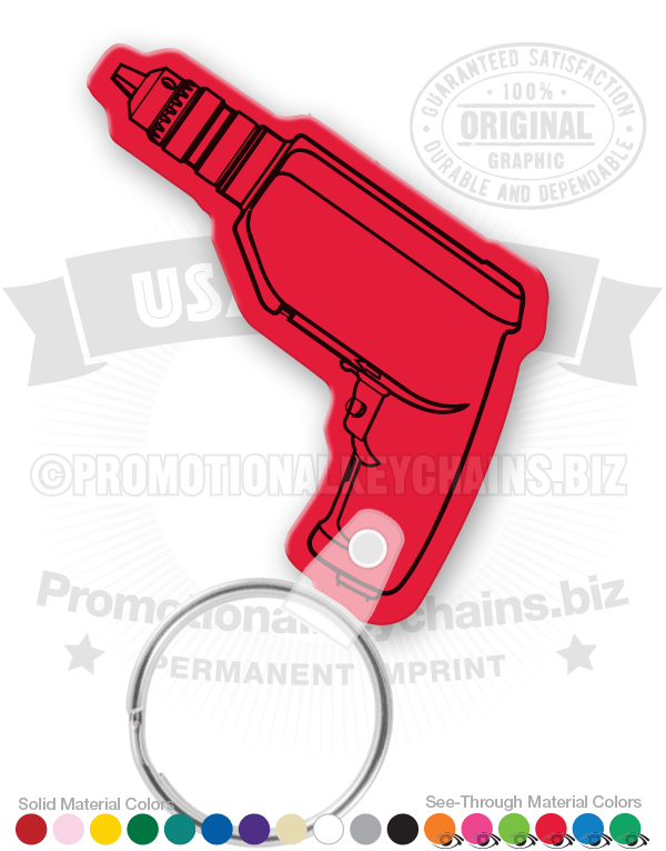 Drill Vinyl Keychain