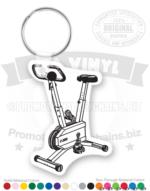 Exercise Bike Vinyl Keychain