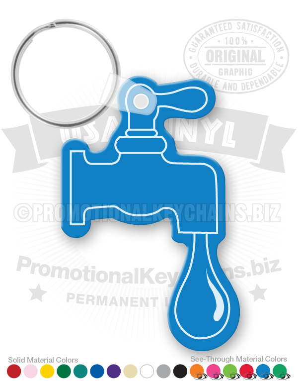 Faucet Vinyl Keychain