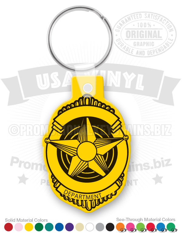 Federal Agent Badge Vinyl Keychain