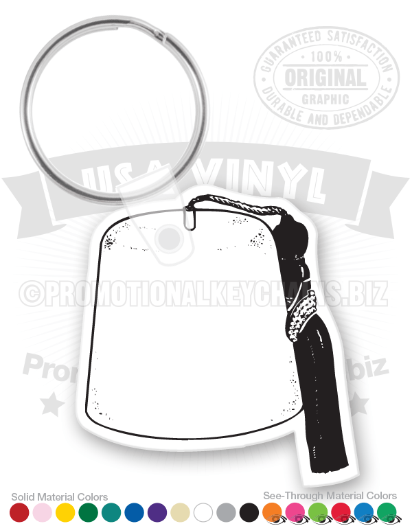 Fez Hat Vinyl Keychain