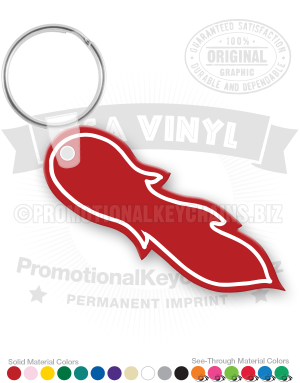 Flame Vinyl Keychain