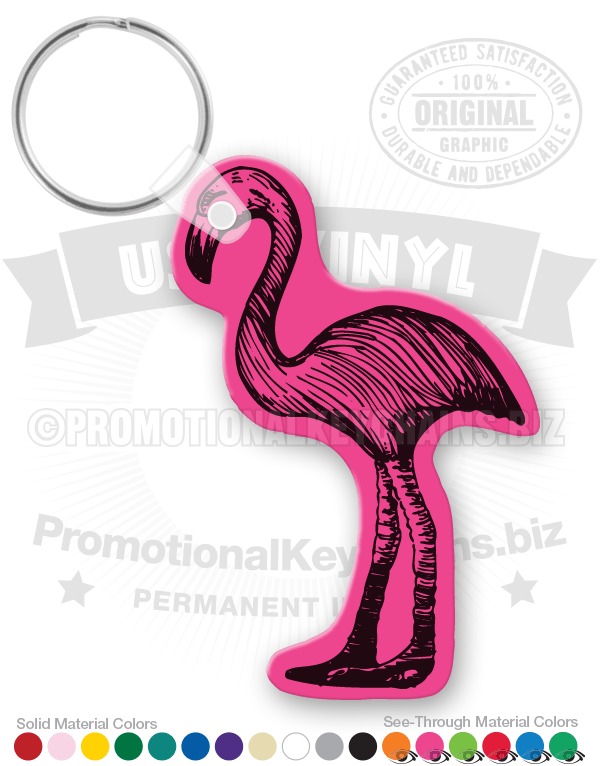 Flamingo Vinyl Keychain