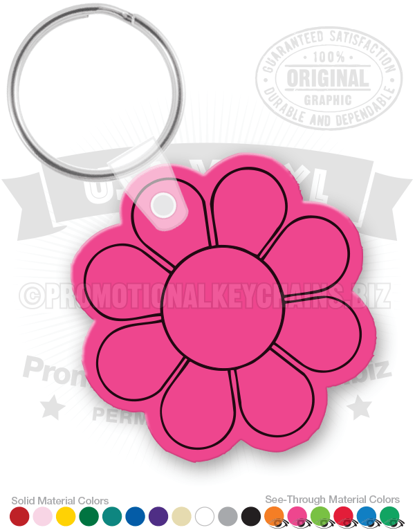 Flower Vinyl Keychain