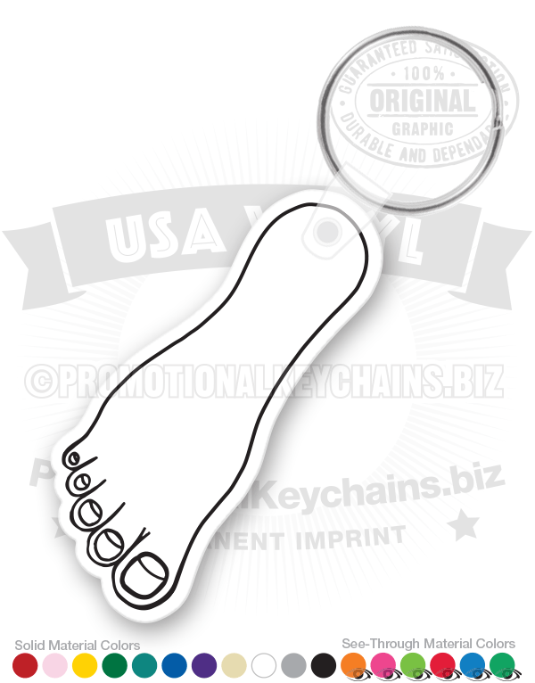 Foot Vinyl Keychain