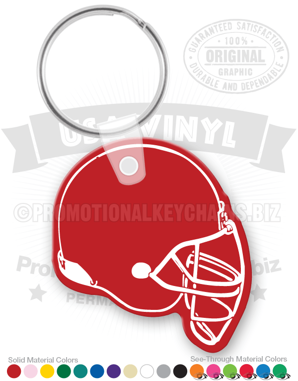 Football Helmet Vinyl Keychain