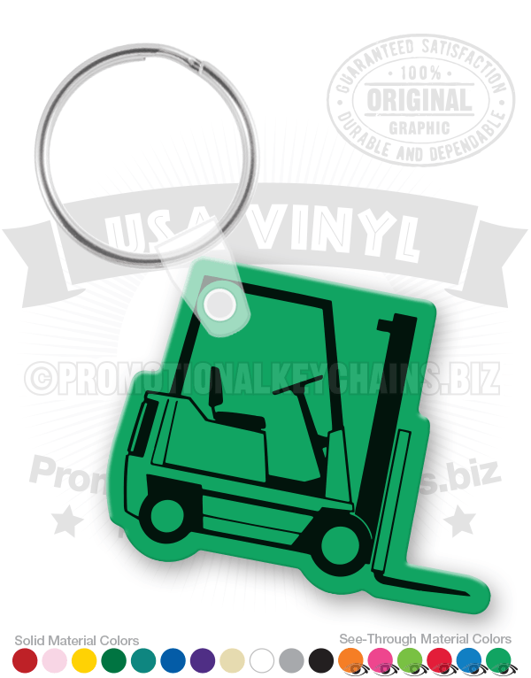 Forklift Vinyl Keychain