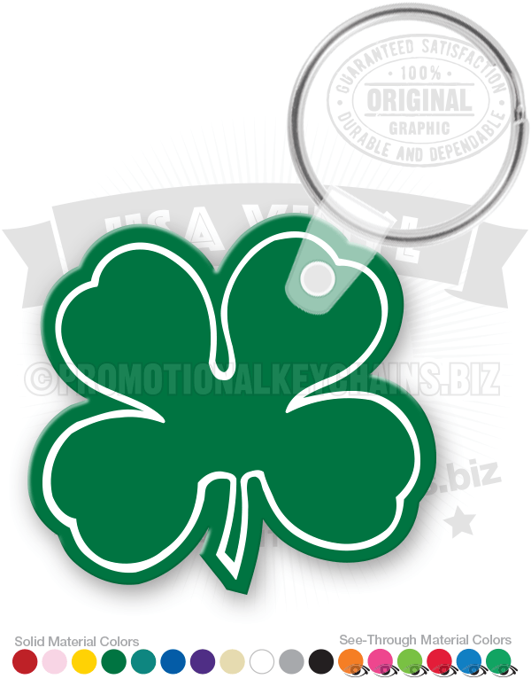 Four Leaf Clover Vinyl Keychain