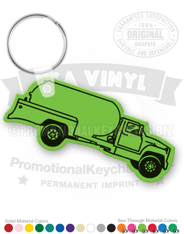Fuel Service Truck Vinyl Keychain
