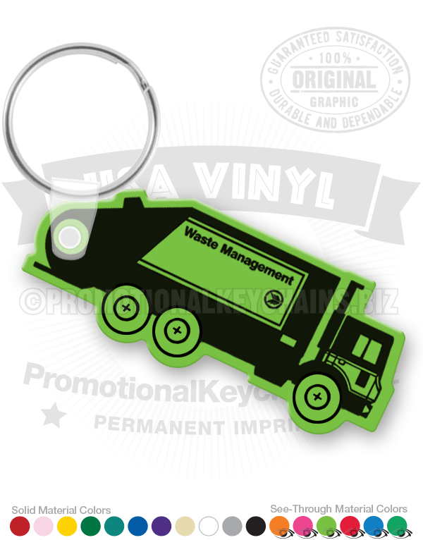 Garbage Truck Vinyl Keychain PK4232